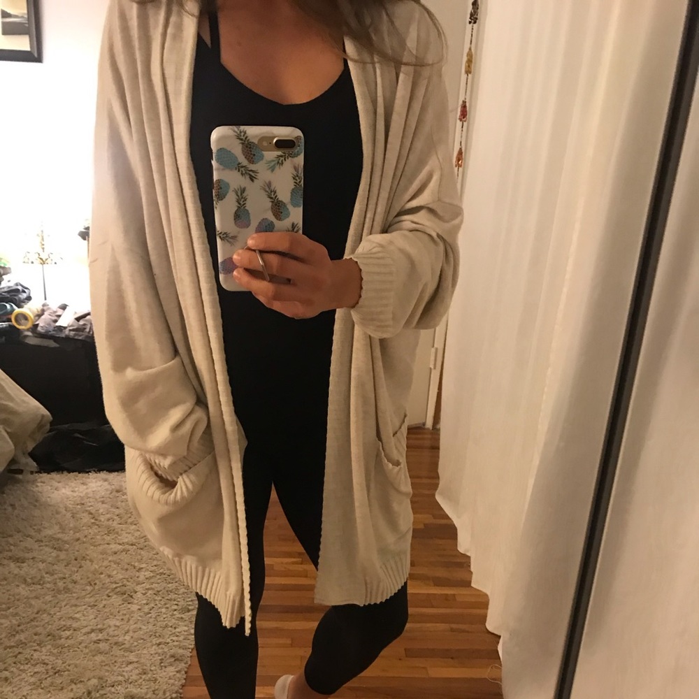 Beige Oatmeal Nordstrom Cardigan
